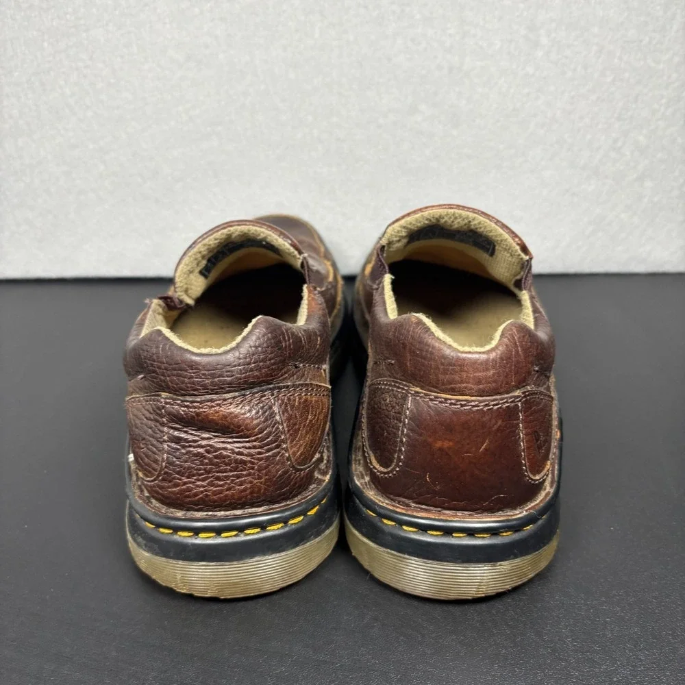 Dr Doc Martens Loafer Slip On Shoes Mens 8M Brown Pebbled Leather 11198 Sneakers